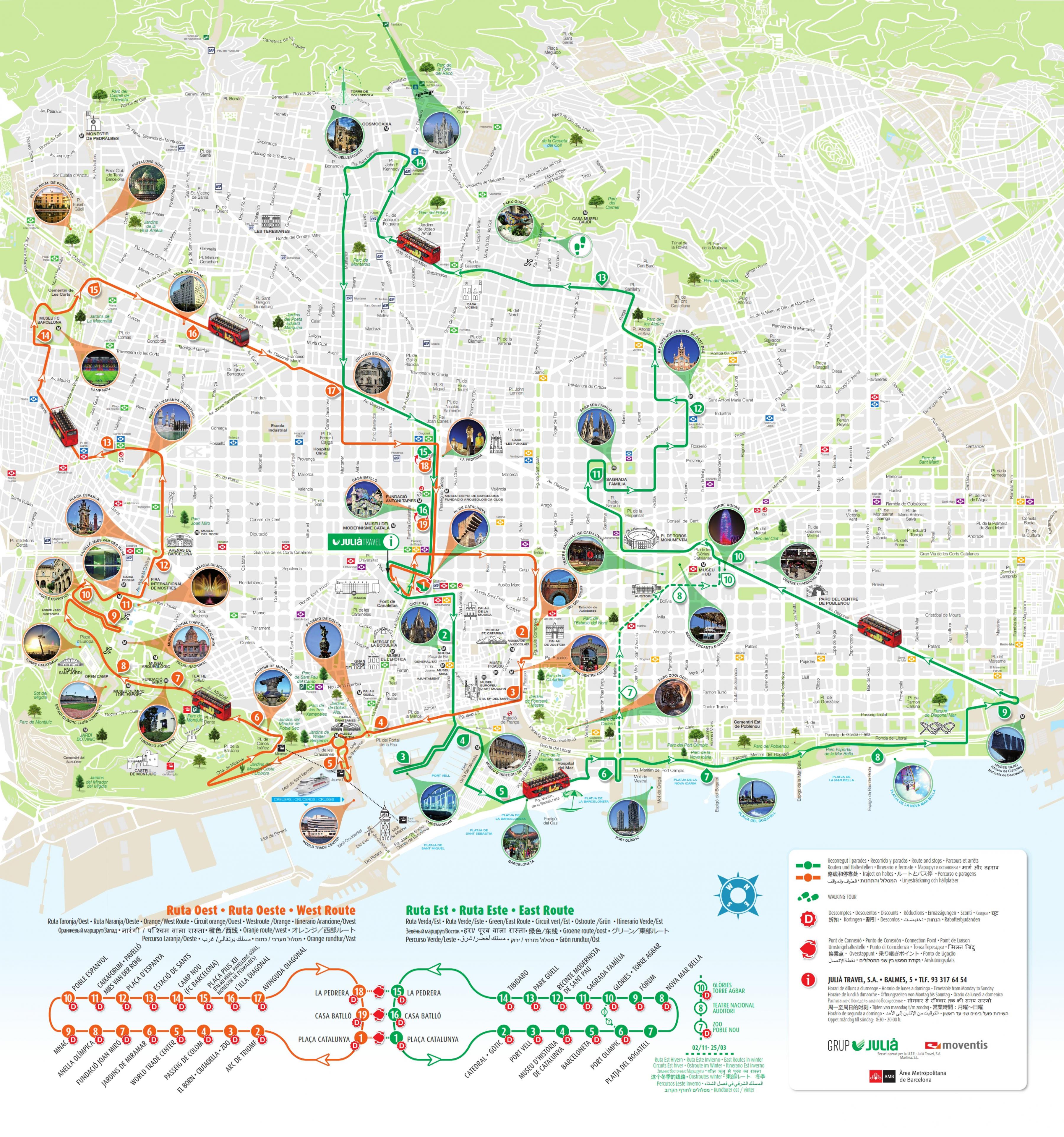 Barcelona Monumentos Mapa Plano De Barcelona Monumentos Cataluña 6014