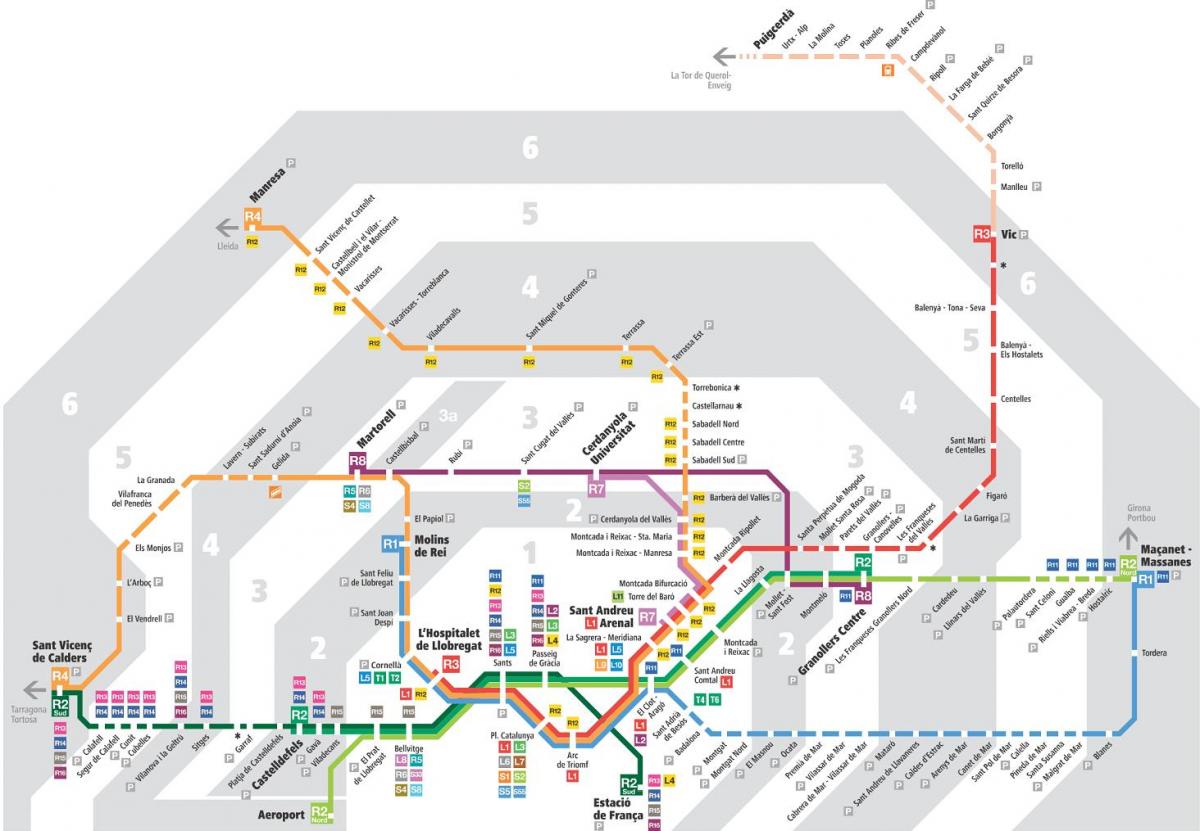 Barcelona Mapa Metro Zonas Mapa Do Metro De Barcelona Con Zonas   Barcelona Metro Mapa De Zonas 