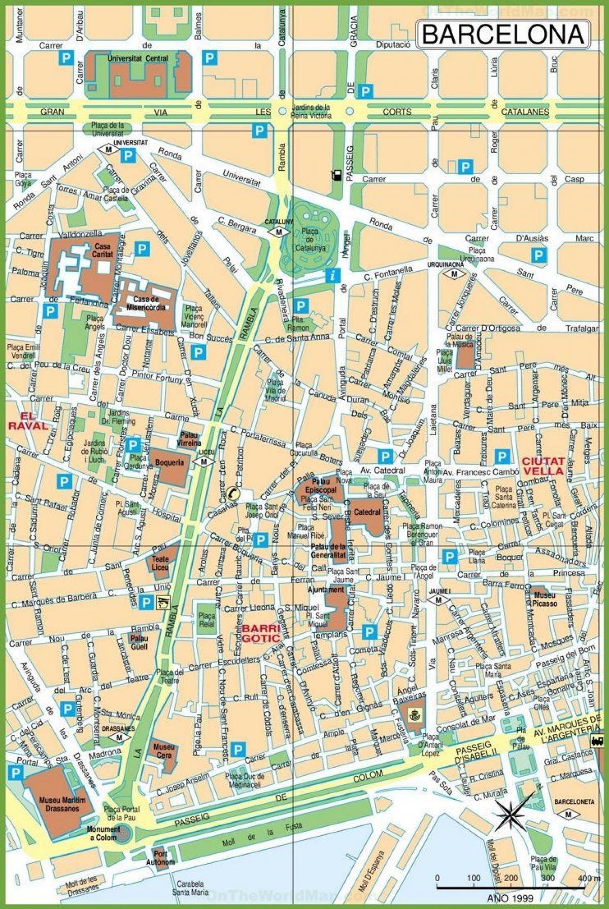 Las ramblas de barcelona mapa - Mapa de las ramblas de ...